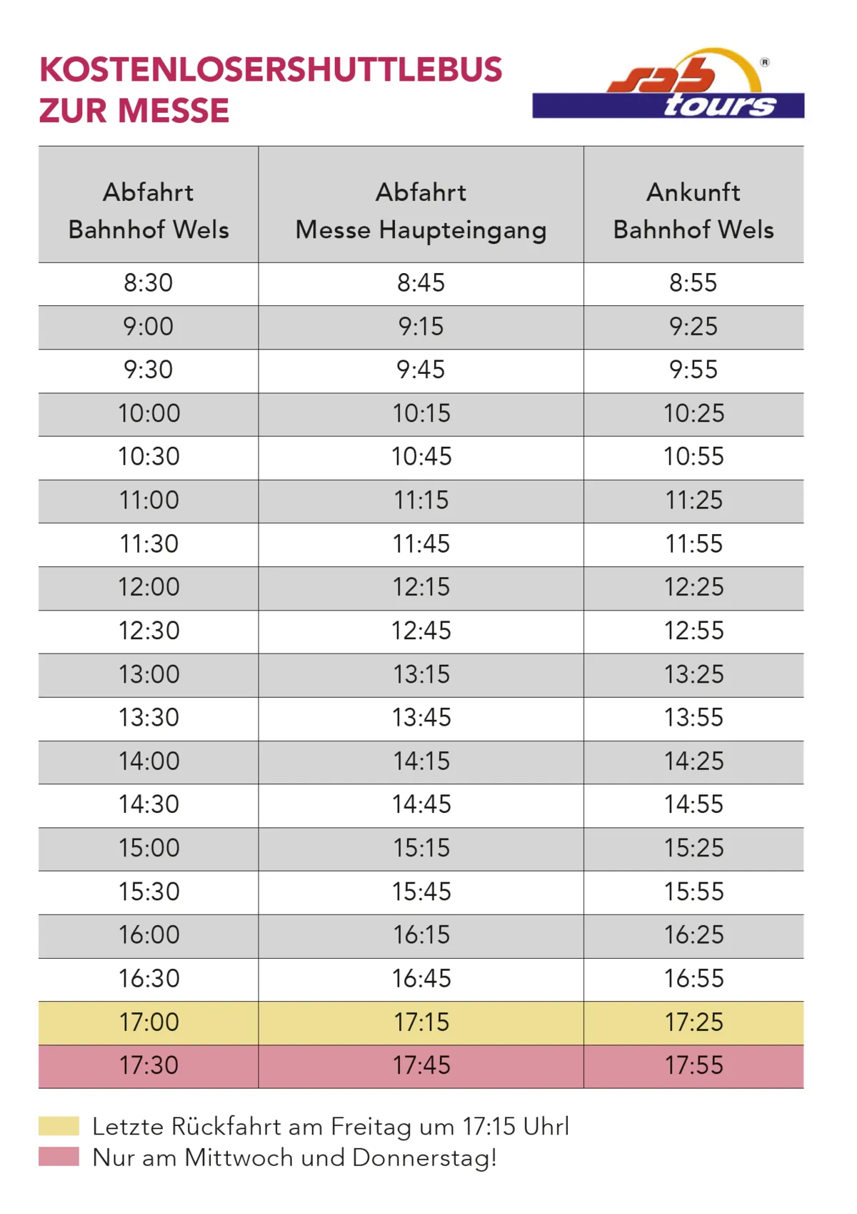 Fahrplan